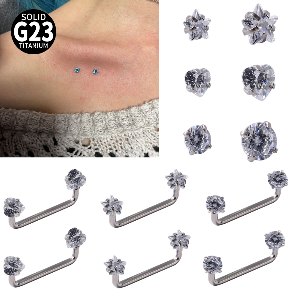 Body Jewelry Dermal - 3-1 Buah Barbel Tindik Permukaan Mikrodermal