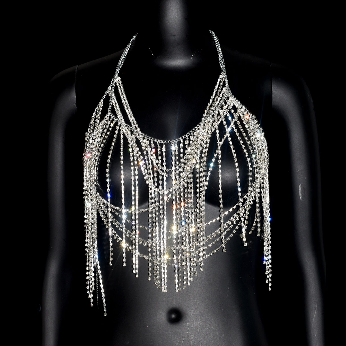 Body Jewelry Bra - Perhiasan Tubuh Wanita Berkilau Seksi Rantai