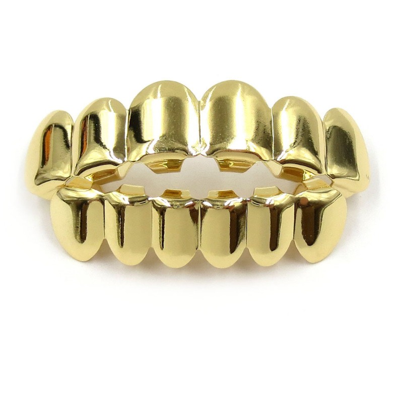 Body Jewelry Real Gold - Set Grillz Gigi HIP HOP Lapis