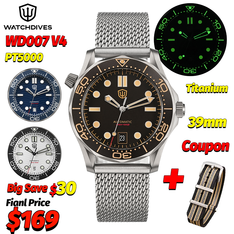 Body Jewelry Titanium - Watchdives Wd007 V4 39Mm NTTD Jam
