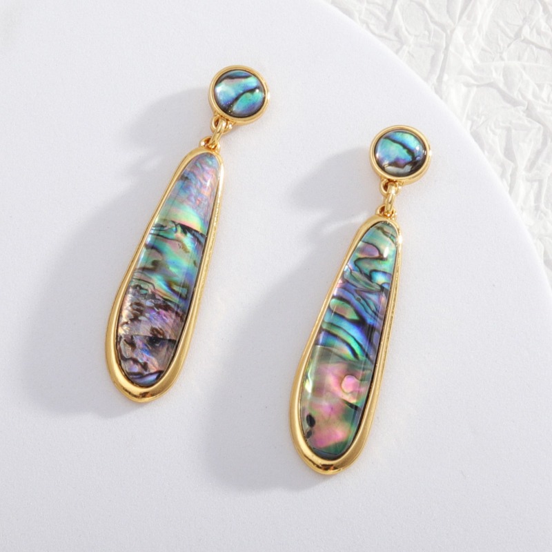 Body Jewelry Brands - Anting-anting liontin geometris melengkung motif tetesan
