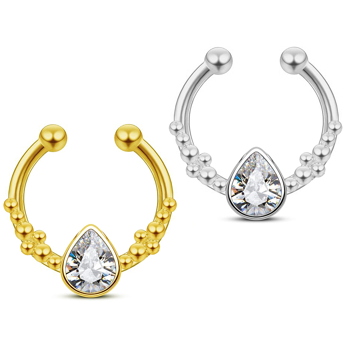 Body Jewelry Nose Ring - Cincin Septum Clicker Baja Tahan Karat