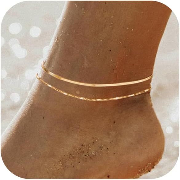 Body Jewelry Real Gold - Gelang Pergelangan Kaki untuk Wanita 14K