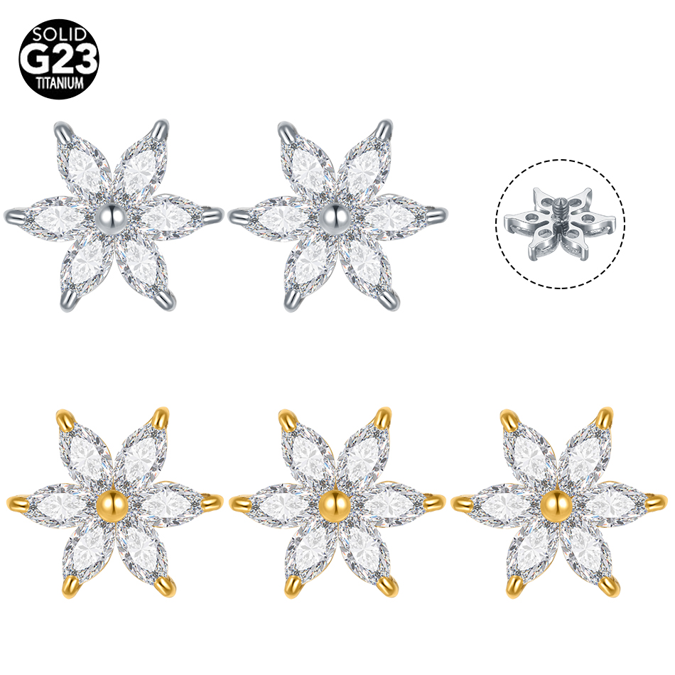 Body Jewelry Dermal - 1/5 Buah Tindik Ujung Atas Jangkar