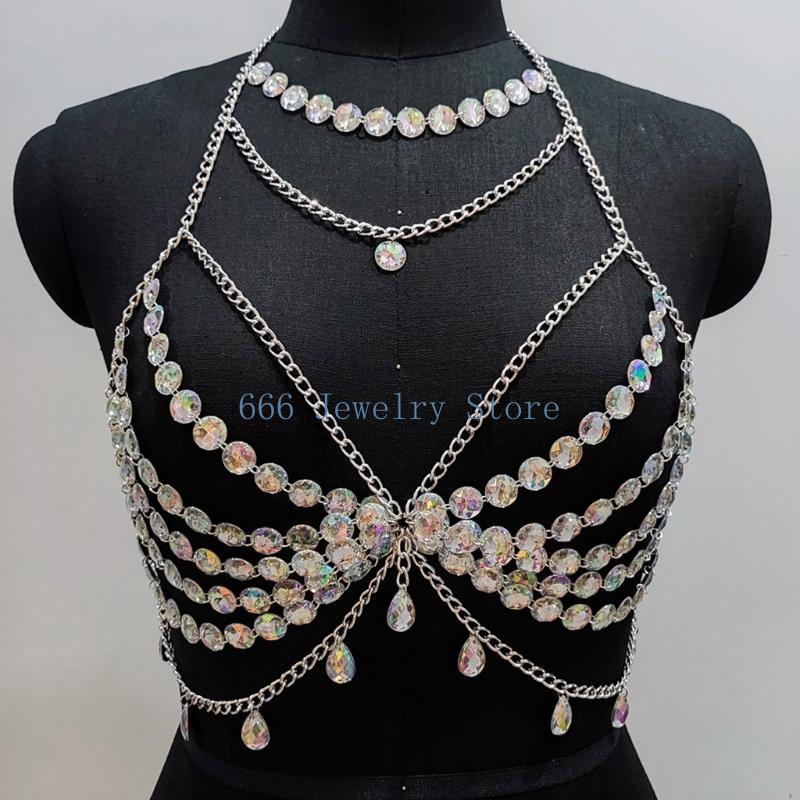 Body Jewelry Bra - Set Perhiasan Tubuh Modis F2TD Menampilkan