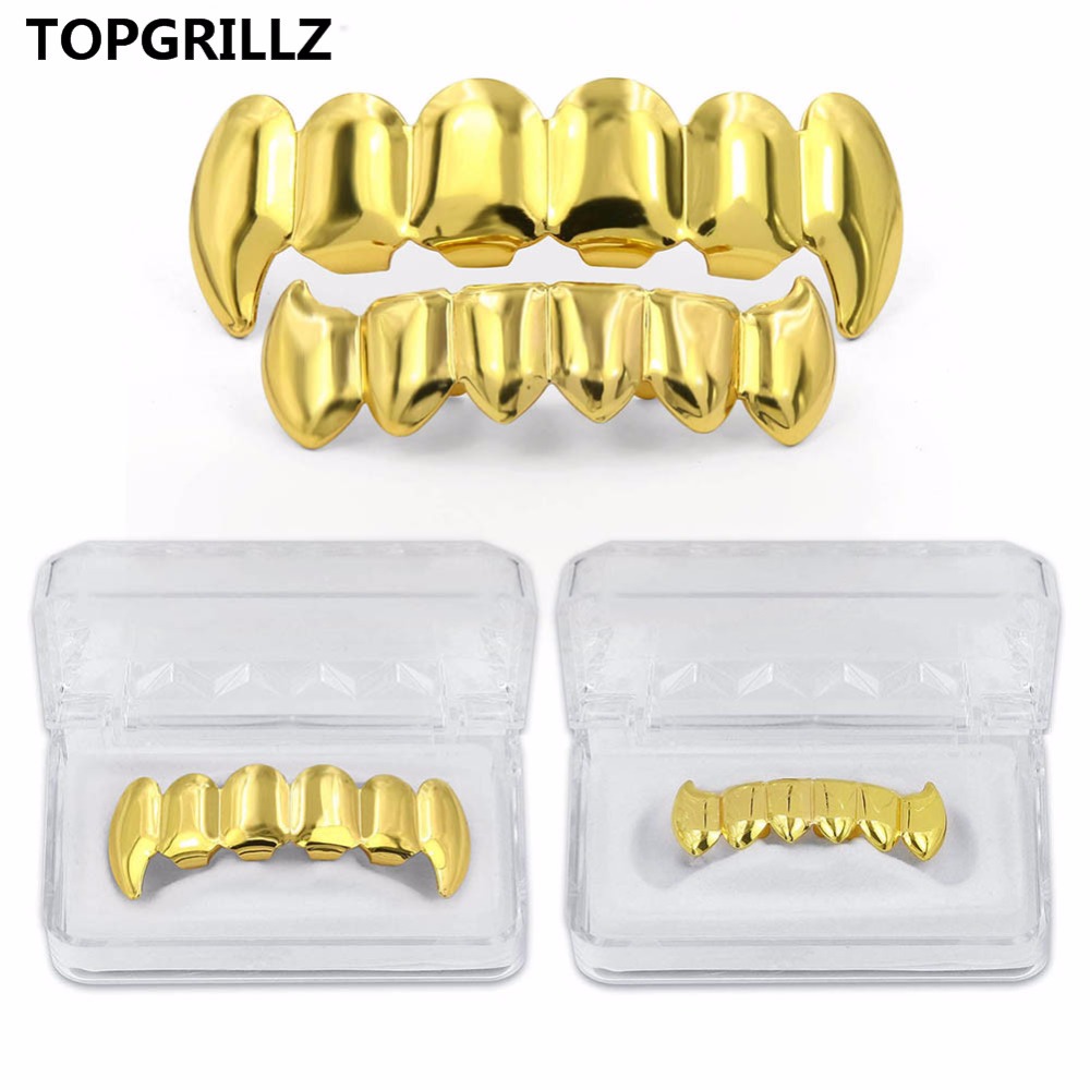 Body Jewelry Real Gold - Topgrillz Emas Perak Berlapis Hip Hop