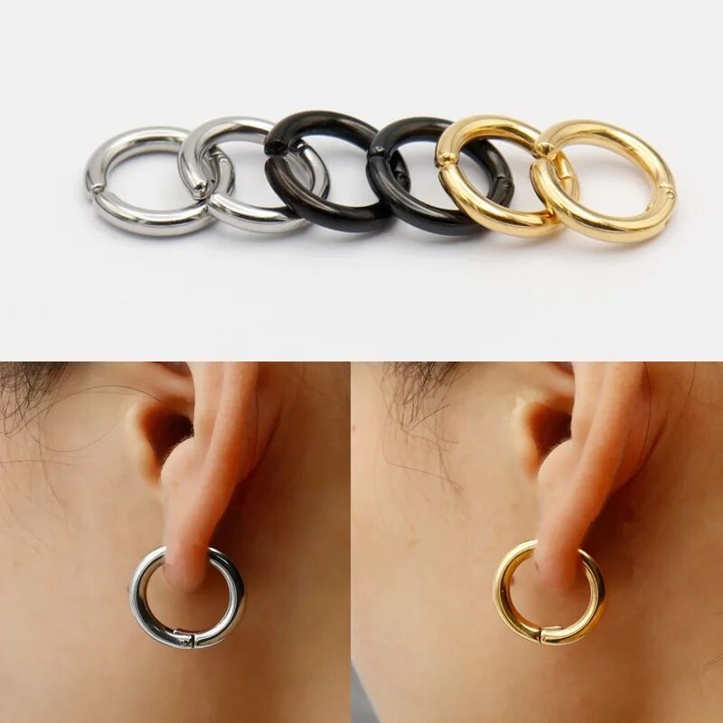 Body Jewelry Earrings - 2/6 buah anting-anting Hoop Huggie palsu