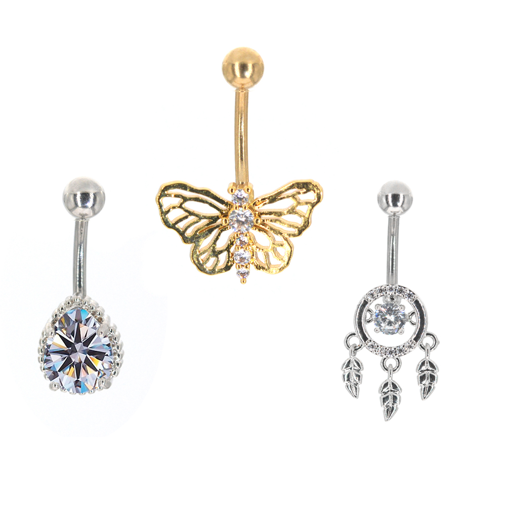 Body Jewelry Brands - 1 Buah Cincin Pusar Navel Gantung