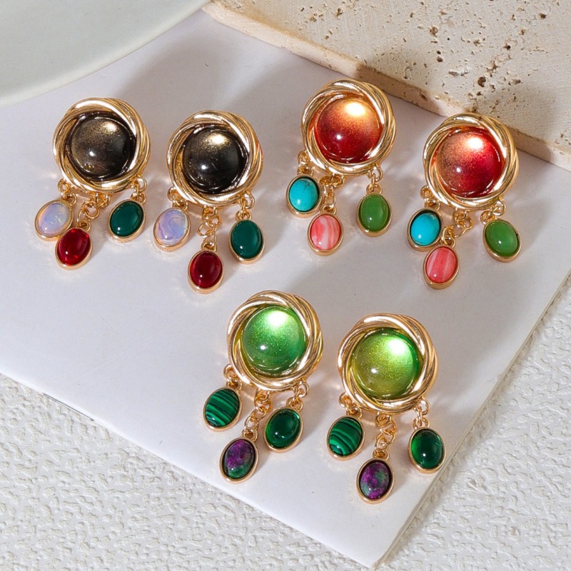 Body Jewelry Brands - Anting Kristal Kaca Warna-warni untuk Wanita