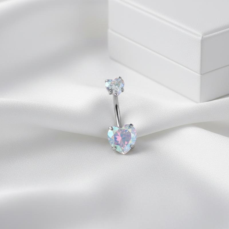 Body Jewelry Tunnels - Cincin Pusar Kristal Stainless Steel Aksesori