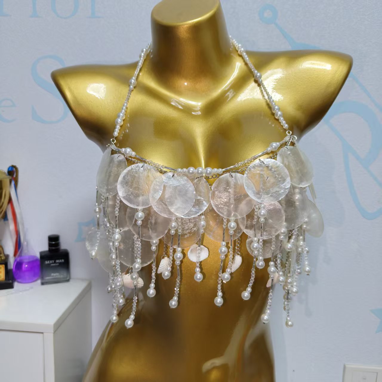 Body Jewelry Bra - Kostum Atasan Putri Duyung Berkilau Buatan