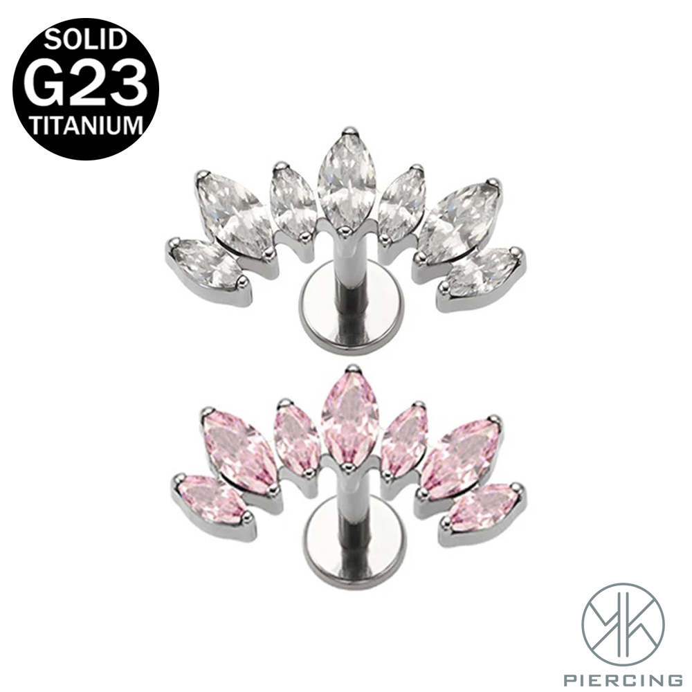 Body Jewelry Brands - Anting-anting titanium F136 baru bentuk mata