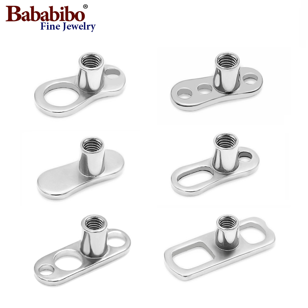 Body Jewelry Dermal - 10 Buah 14G 2 Mm/2.5 Mm