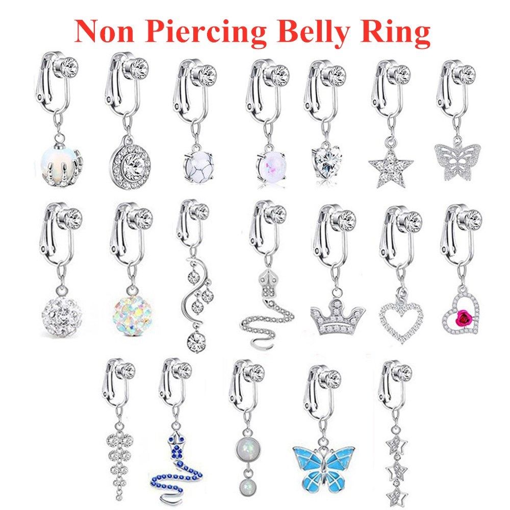 Body Jewelry Earrings - Aksesori Pantai Anting Klip Tanpa Tindik