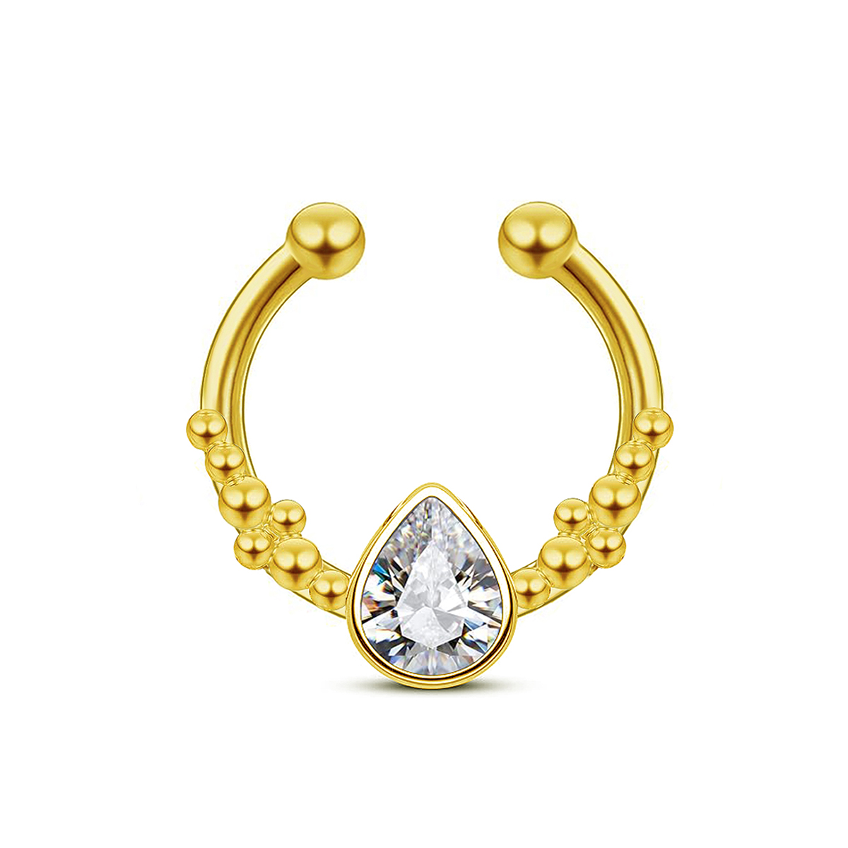 Body Jewelry Nose Ring - Cincin hidung palsu tetesan air sepatu