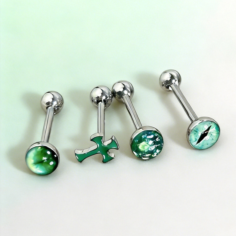 Body Jewelry Titanium - 1Pc Perhiasan Tindik Lidah Titanium Steel