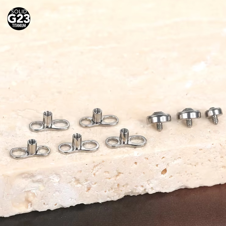 Body Jewelry Dermal - 1Pc/5Pcs Set Piercing Mikro Dermal Titanium,
