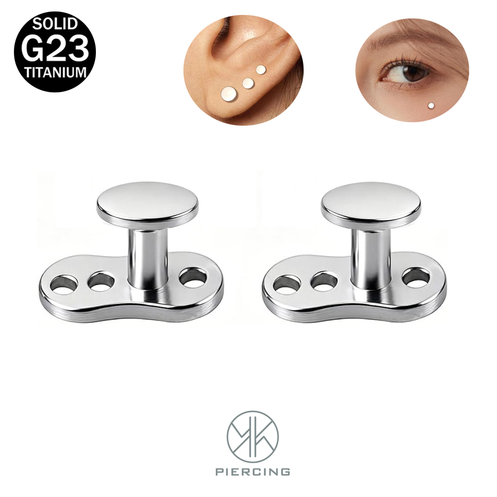 Body Jewelry Dermal - 14G Round Disc Dermal Anchor Tops