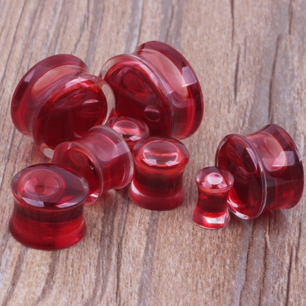 Body Jewelry Tunnels - Perhiasan Penutup Telinga Model Double Saddle,