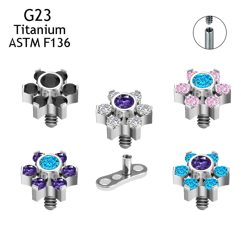 Body Jewelry Dermal - G23 Titanium dermal tindik menyembunyikan di
