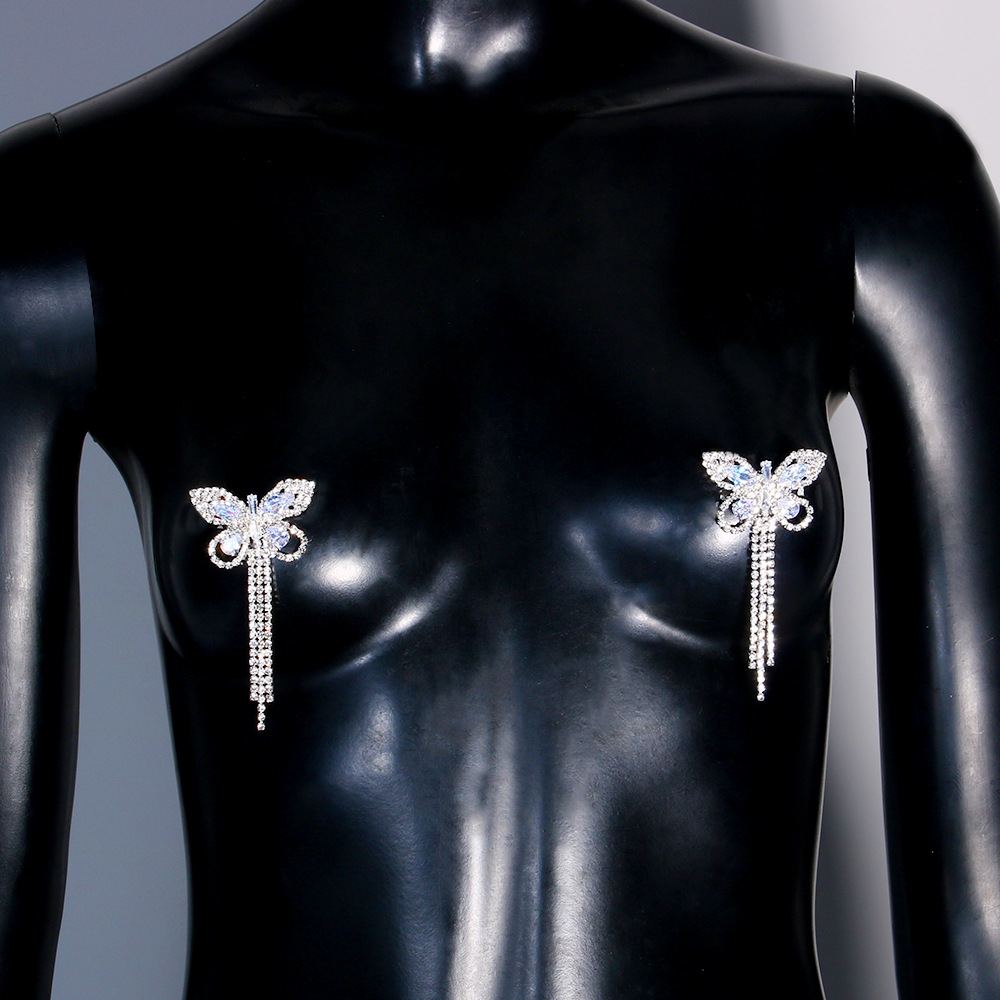 Stiker puting rumbai kupu-kupu - Body Jewelry Retainers ulasan dan harga