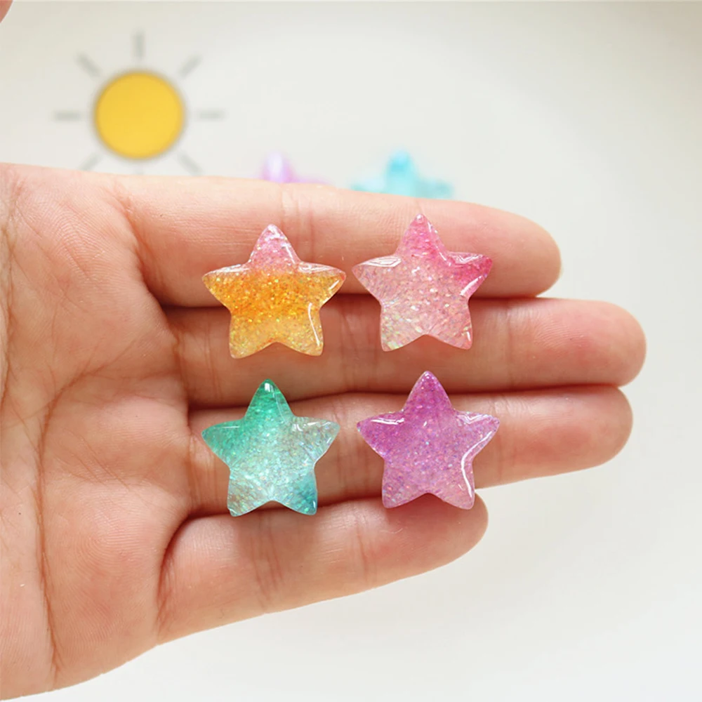 10 buah cabochon belakang data - Star Flat Back ulasan dan harga