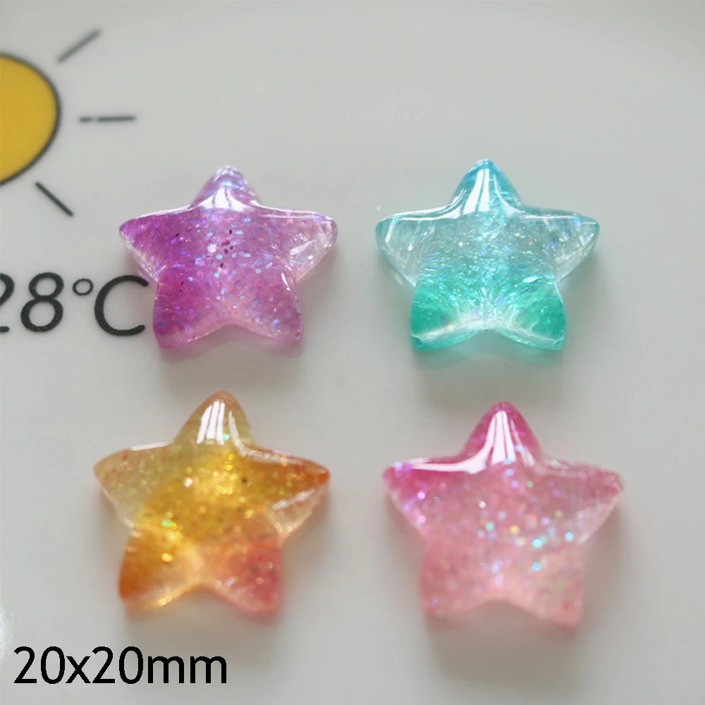 10 buah cabochon belakang data - Star Flat Back ulasan dan harga