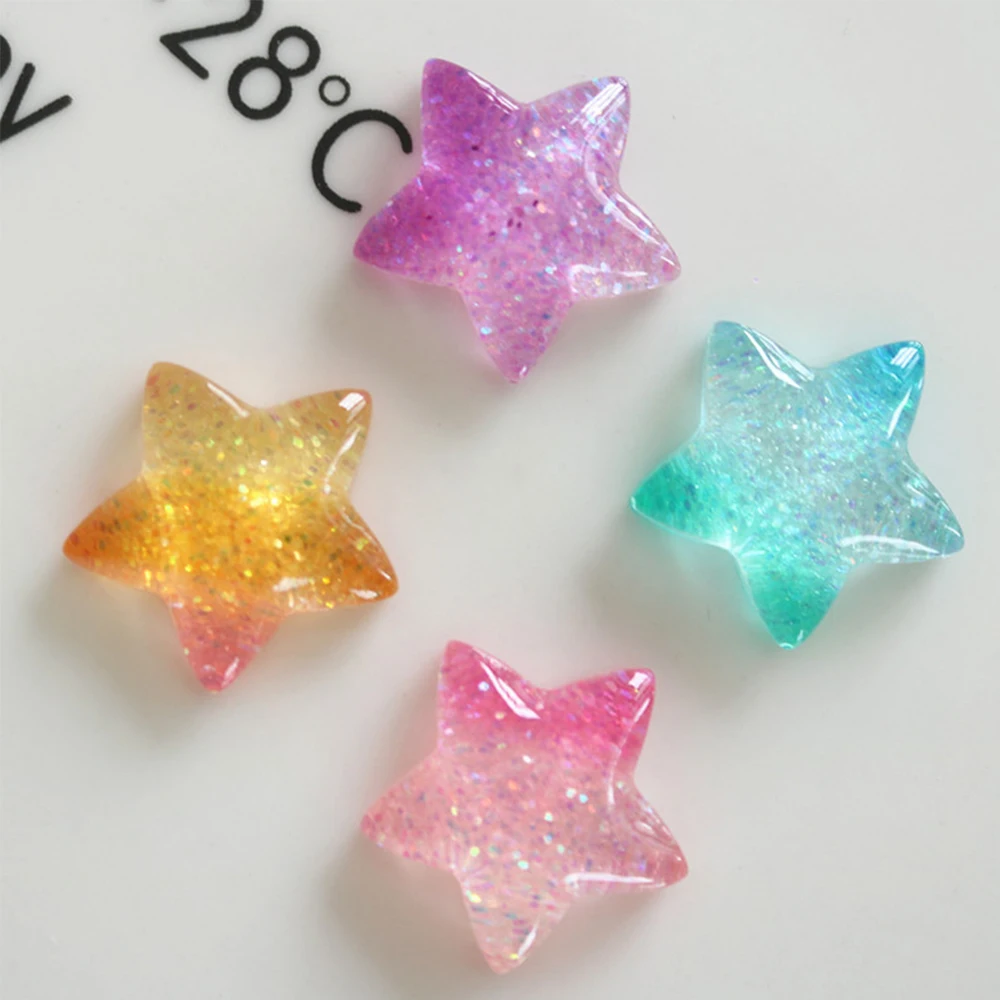 10 buah cabochon belakang data - Star Flat Back ulasan dan harga