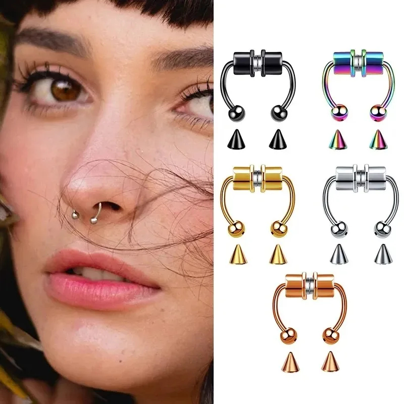 1/2/3 Buah Cincin Hidung Magne - Body Jewelry Nose Ring ulasan dan harga