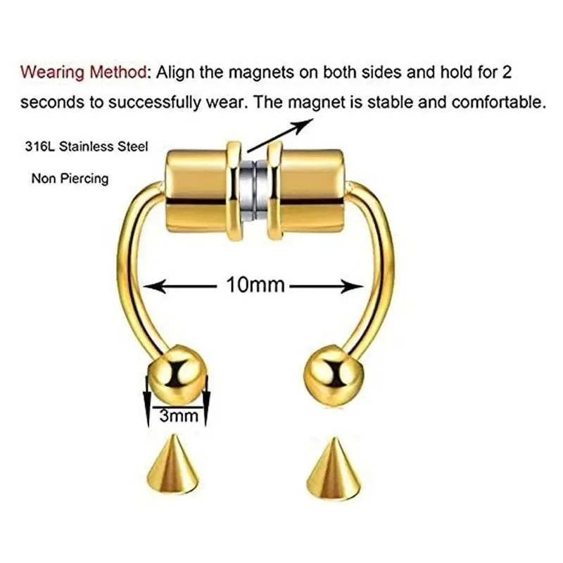 1/2/3 Buah Cincin Hidung Magne - Body Jewelry Nose Ring ulasan dan harga