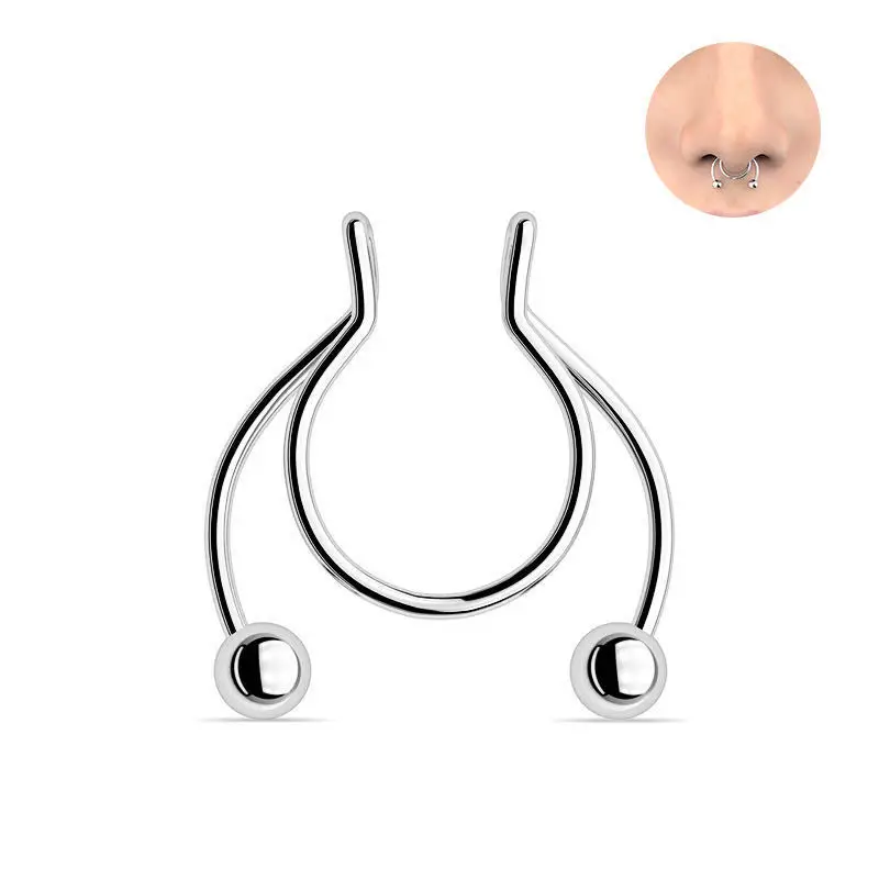 Cincin hidung palsu bentuk U,  - Body Jewelry Nose Ring ulasan dan harga