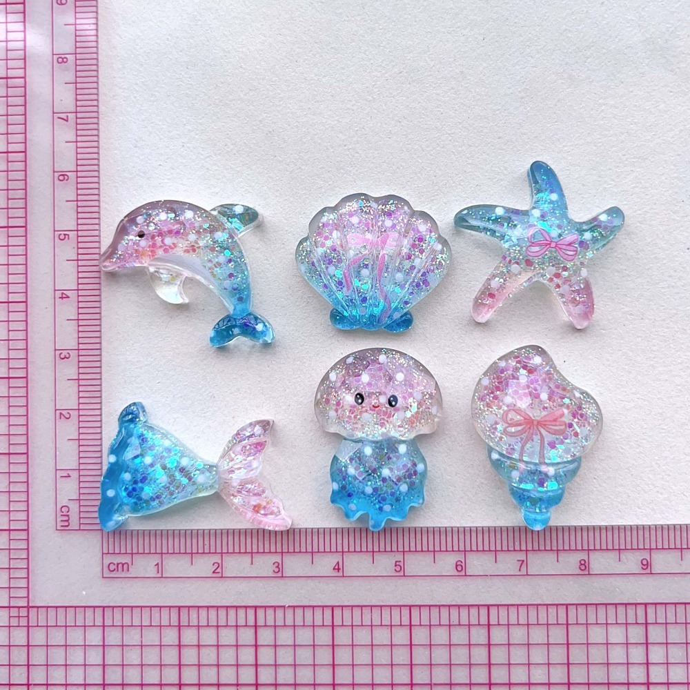 10pcs Mini Kawaii Lucu Bentuk  - Star Flat Back ulasan dan harga
