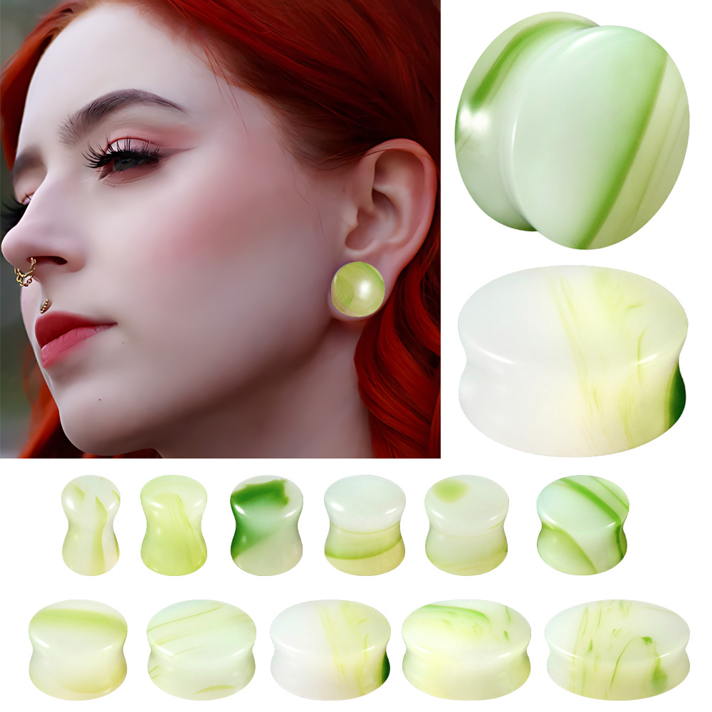 1/2/22 Buah Kaca & Batu Bulat  - Body Jewelry Tunnels ulasan dan harga