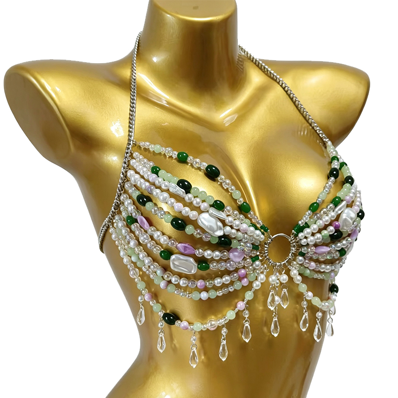Kostum Festival Musik Buatan T - Body Jewelry Bra ulasan dan harga