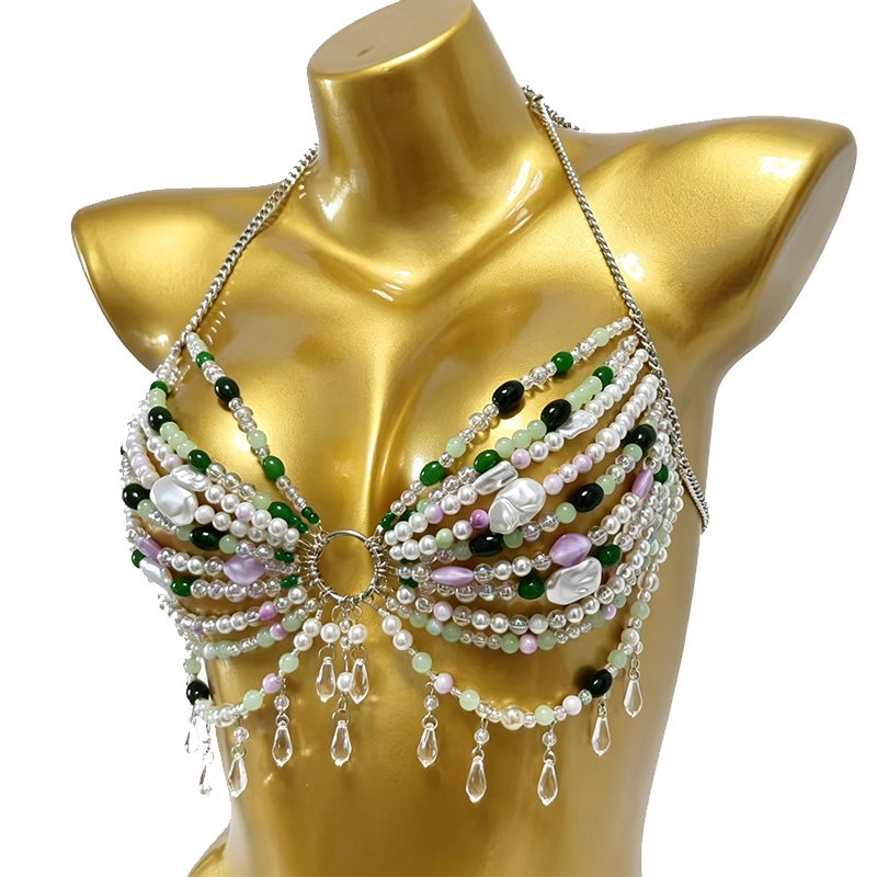 Kostum Festival Musik Buatan T - Body Jewelry Bra ulasan dan harga