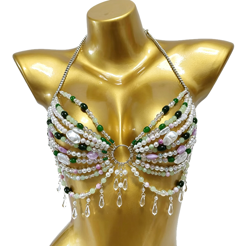 Kostum Festival Musik Buatan T - Body Jewelry Bra ulasan dan harga