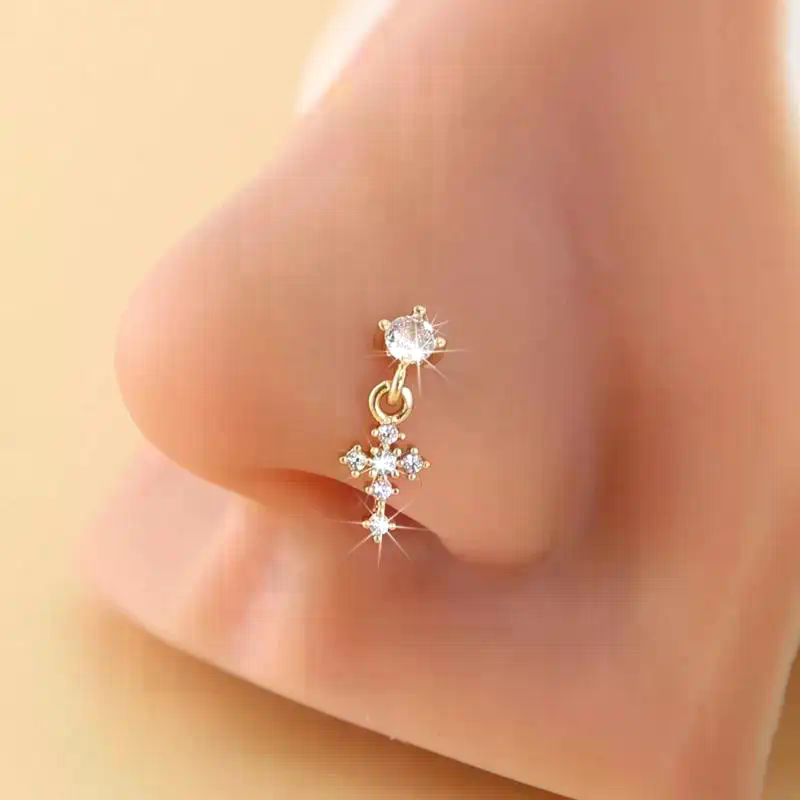 Cincin Hidung Gantung untuk Wa - Body Jewelry Nose Ring ulasan dan harga