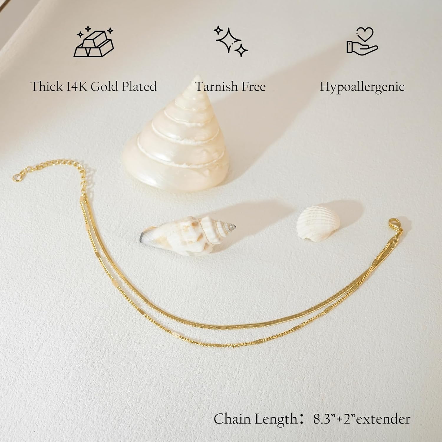Gelang Pergelangan Kaki untuk  - Body Jewelry Real Gold ulasan dan harga