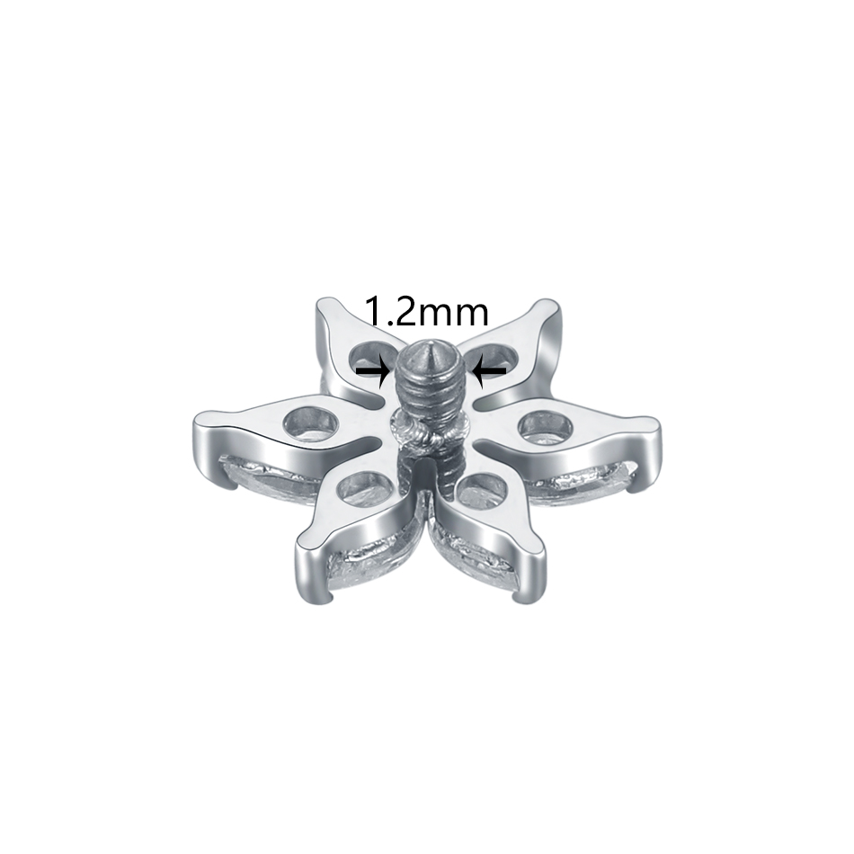 1/5 Buah Tindik Ujung Atas Jan - Body Jewelry Dermal ulasan dan harga