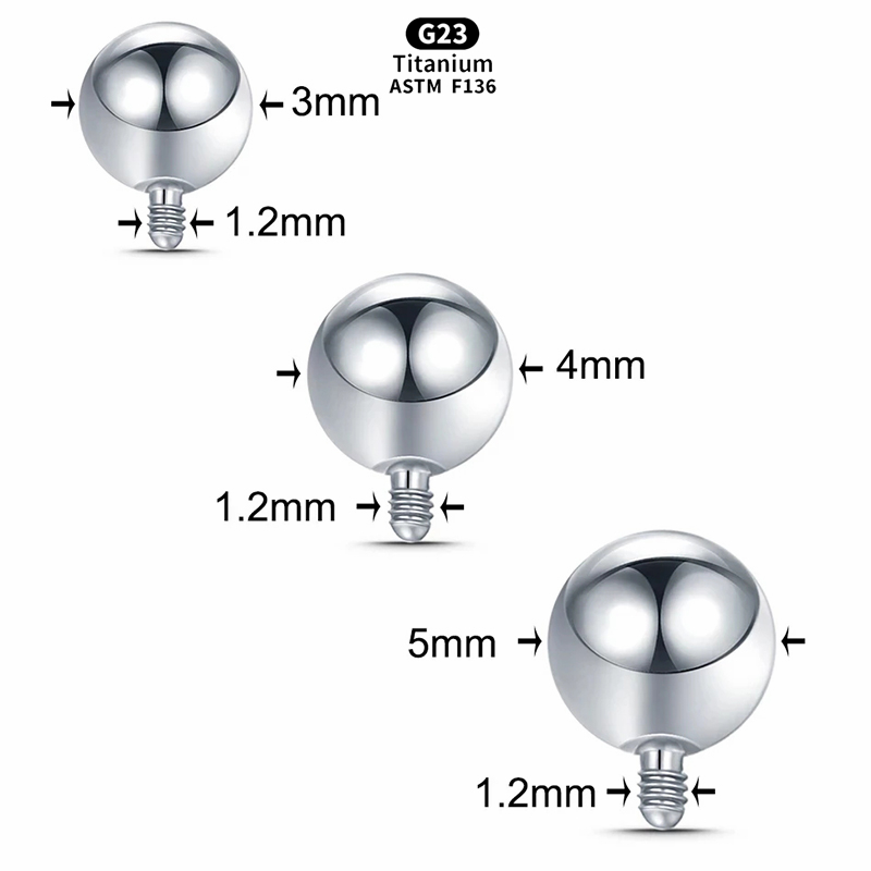1 Buah Bola Berulir Internal B - Body Jewelry Dermal ulasan dan harga