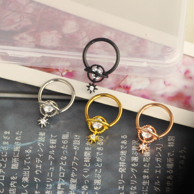 Perhiasan Septum Rings Planet  - Body Jewelry Earrings ulasan dan harga