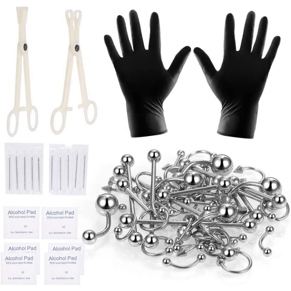 150/140/85/70/42Pcs Peralatan  - Body Jewelry Nose Ring ulasan dan harga