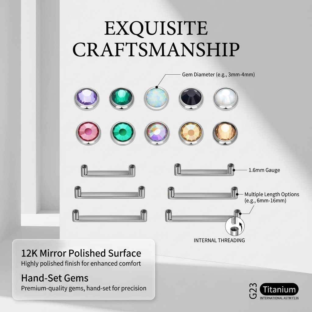 Perhiasan Tindik Titanium F136 - Body Jewelry Dermal ulasan dan harga