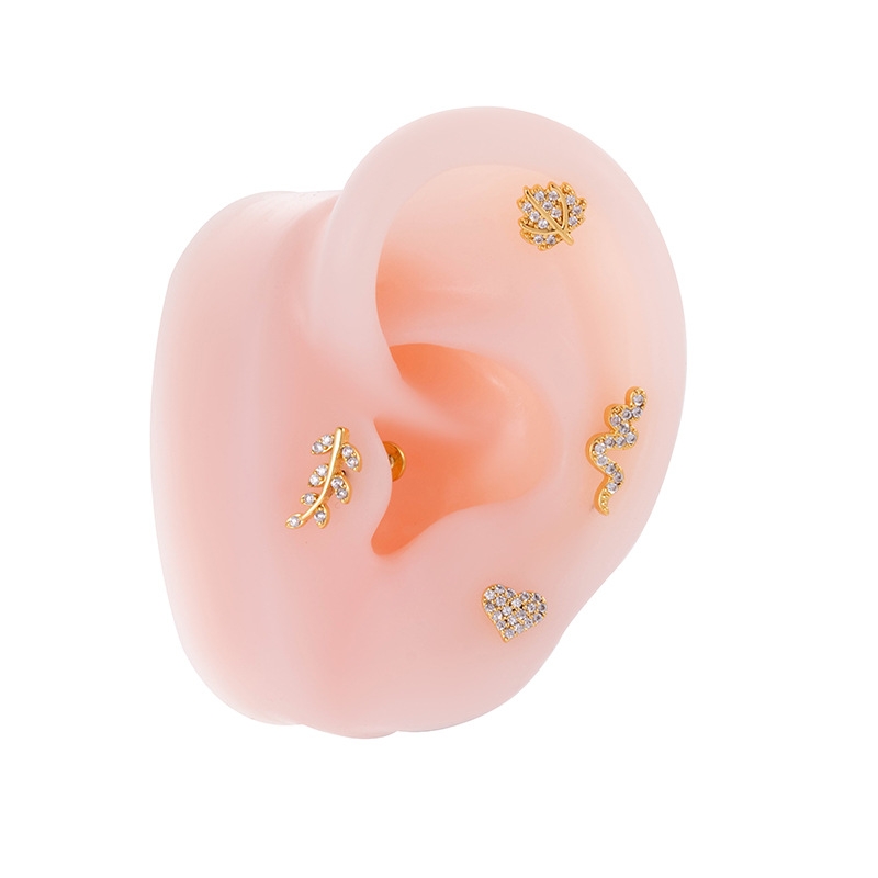 1 buah 99% anting bulan Teart  - Body Jewelry Titanium ulasan dan harga