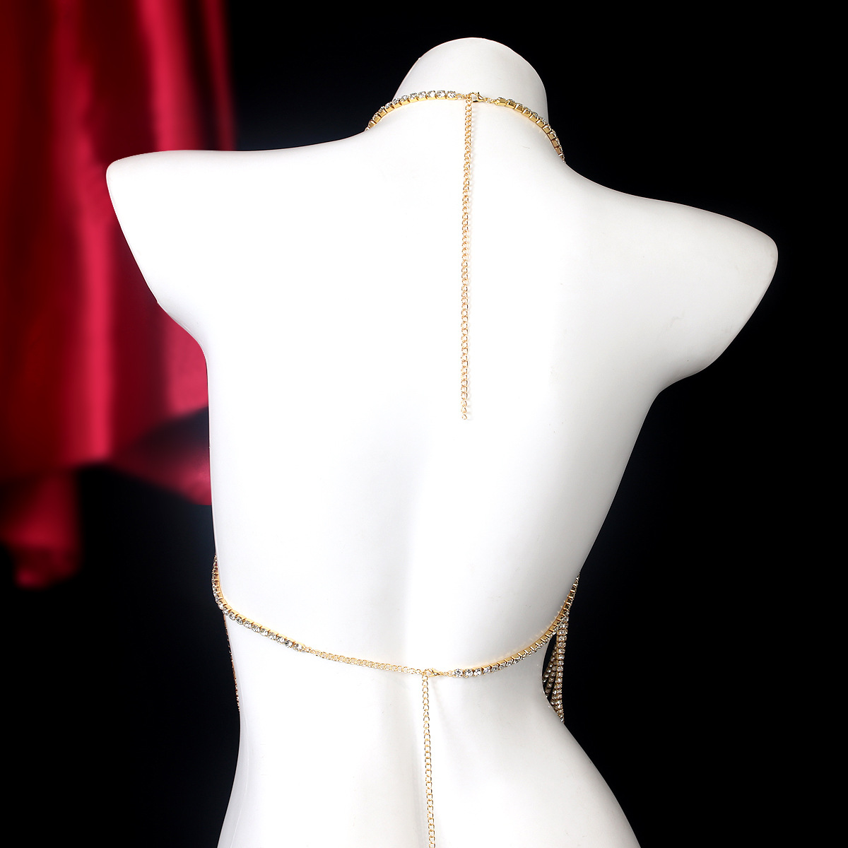 Rantai dada berlian imitasi wa - Body Jewelry Retainers ulasan dan harga