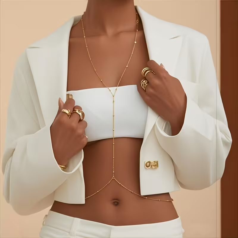 Rantai Manik-manik Sederhana G - Body Jewelry Bra ulasan dan harga