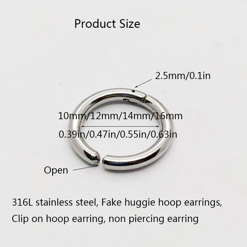 2/6 buah anting-anting Hoop Hu - Body Jewelry Earrings ulasan dan harga