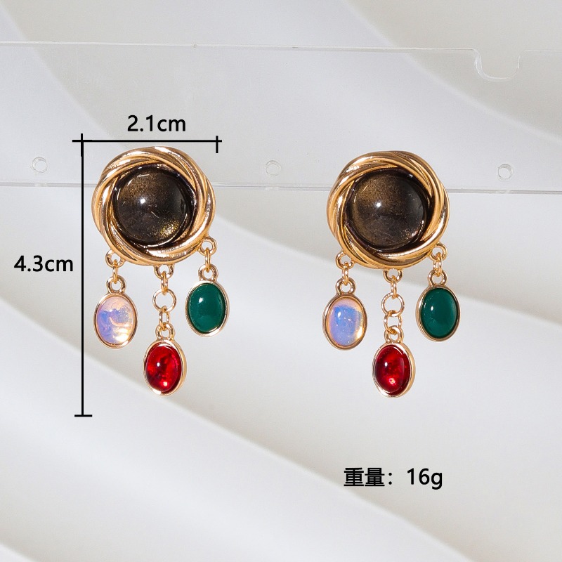 Anting Kristal Kaca Warna-warn - Body Jewelry Brands ulasan dan harga