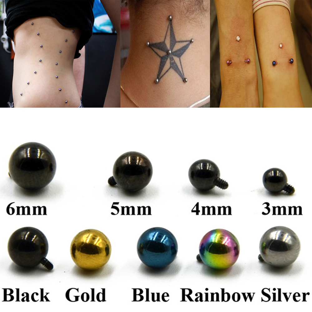 1 Pcs Baja Bedah Mikro Kulit P - Body Jewelry Dermal ulasan dan harga