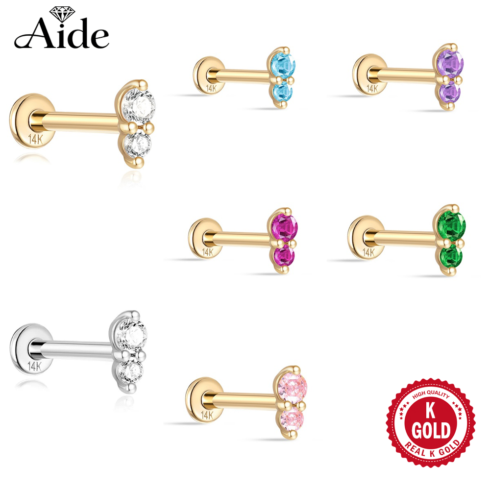 AIDE Anting-Anting Kancing Mul - Body Jewelry Real Gold ulasan dan harga